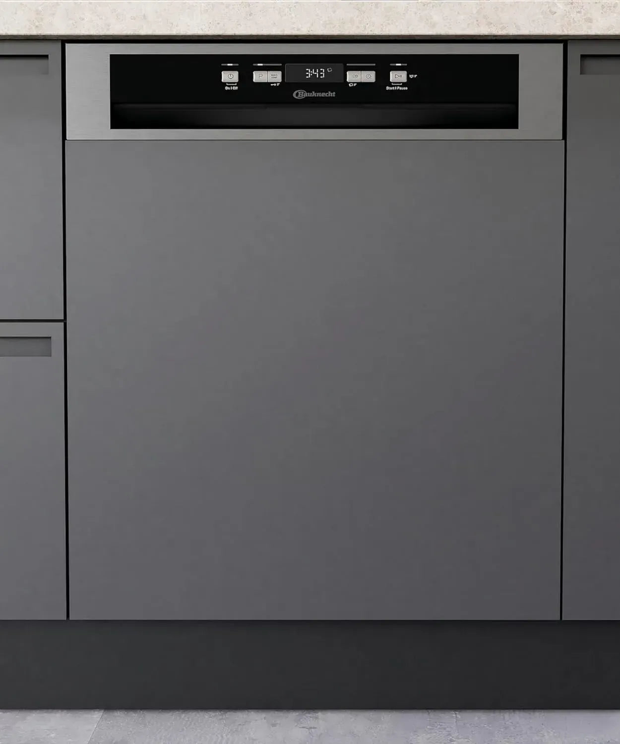 Bauknecht BKSV2 PAN Integrierter Geschirrspüler, 60 cm, ActiveDry Türöffnung, MultiZone Spülen, Startzeitvorwahl, Vollwasserschutz, Edelstahl