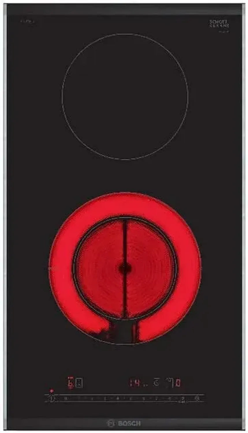 Bosch Serie 6 Glaskeramik-Kochfeld, 30 cm, PowerBoost, DirectSelect, Kindersicherung, Schwarz