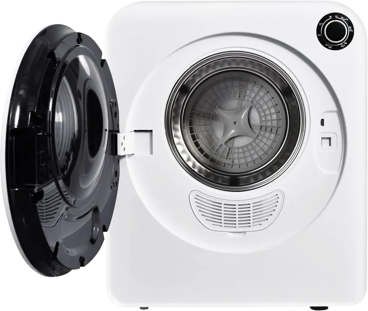 Kompakt-Wäschetrockner 3 kg, Edelstahl, 830W, 5 Programme, Wandmontage, Überhitzungsschutz, Energieeffizient, Weiß