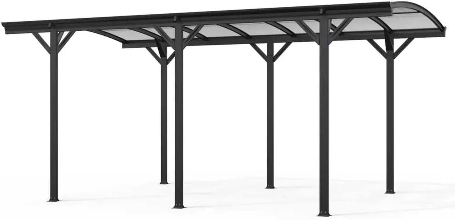 Eleganter Carport FALO in Anthrazit – Stabiler Wetterschutz für Ihr Fahrzeug