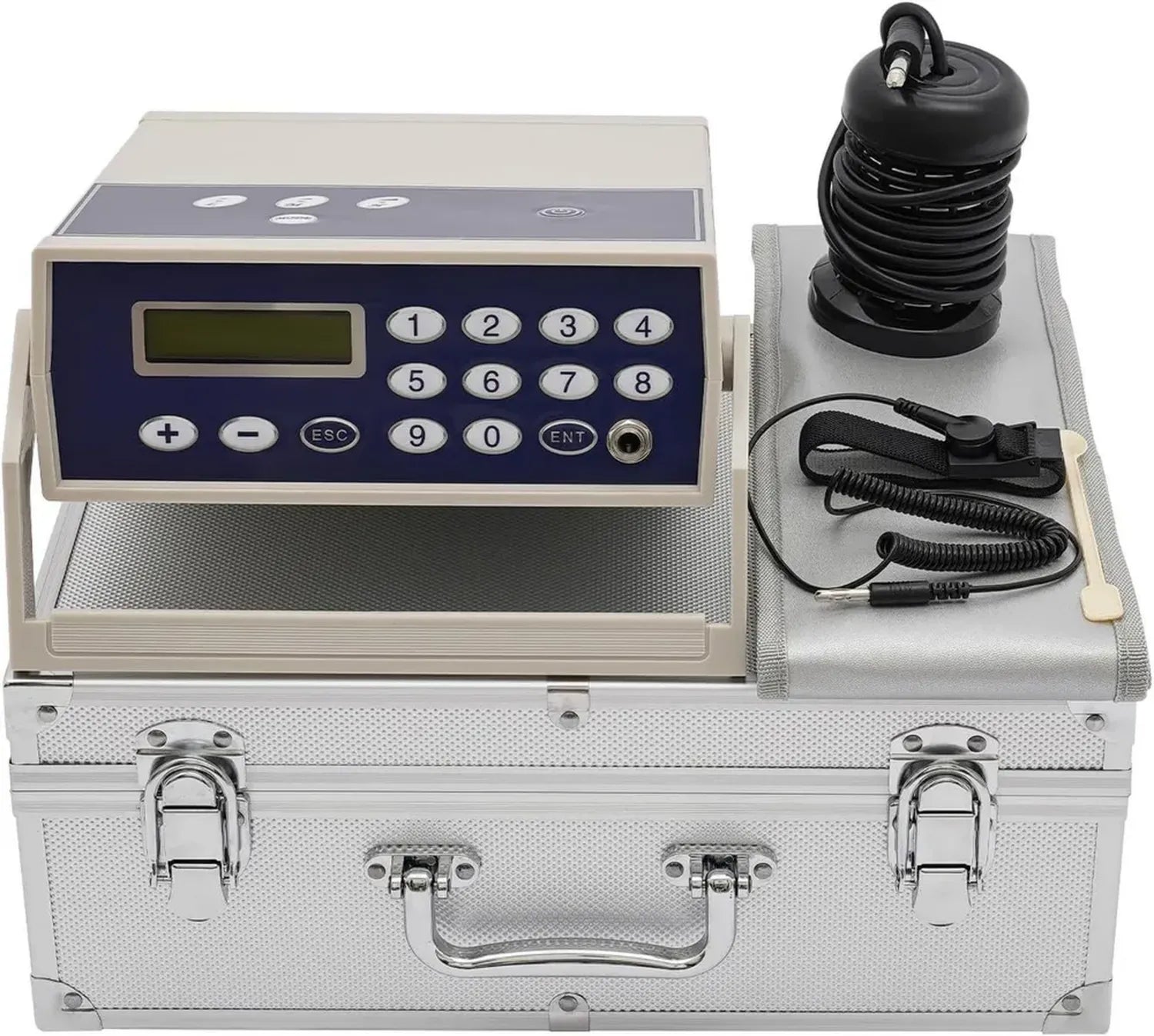 Elektrisches Detox-Fußbad mit Ionentechnologie, Hüft- und Handgelenkband, 3 Temperaturstufen für Heim und Spa, Fußreinigungsgerät mit Ionenkopf und Transportbox