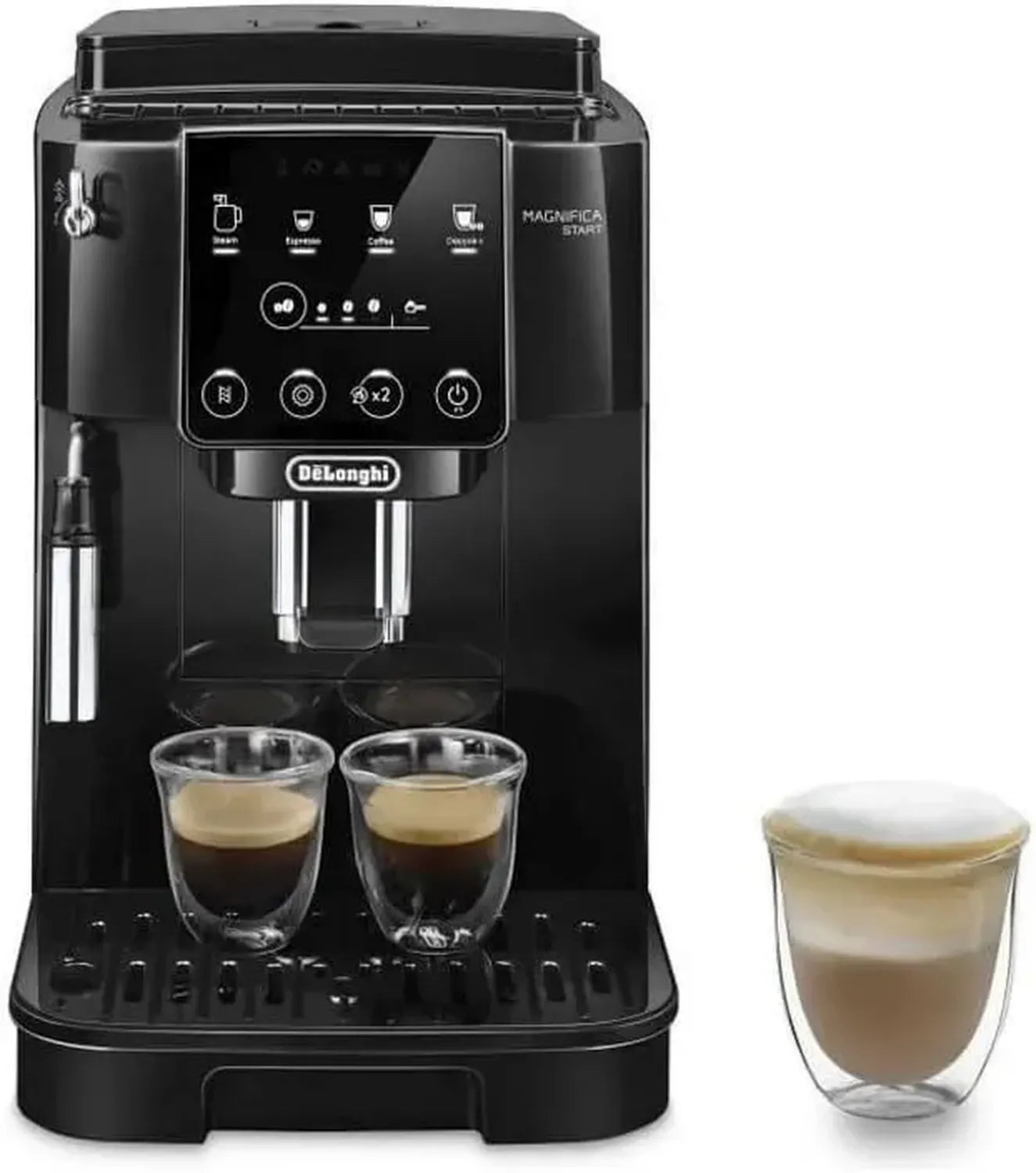 De'Longhi Magnifica Start Kaffeevollautomat mit Milchaufschäumer, Espressomaschine mit 4 Rezepten