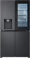 LG Side-by-Side Kühlschrank 638 L, InstaView & DoorCooling+, UVnano Eis- & Wasserspender, Wi-Fi, Schwarzstahl